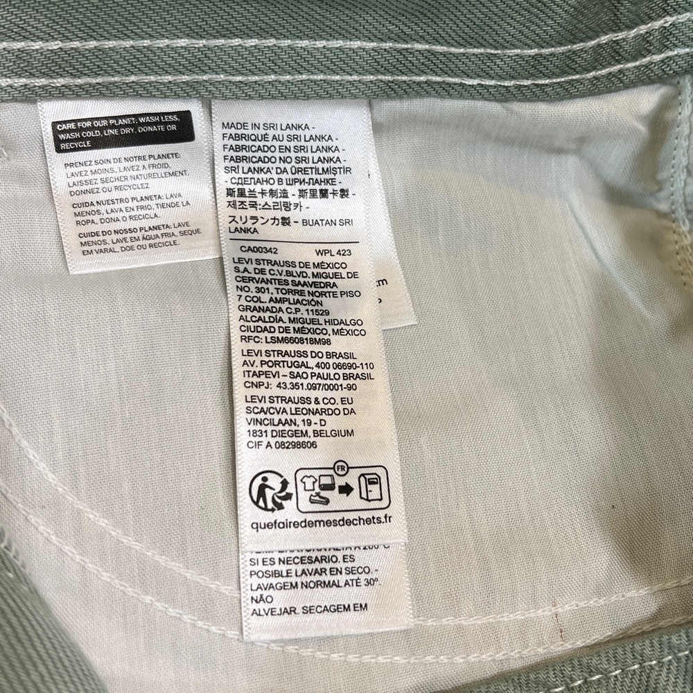 Levi’s High Waisted Mom Shorts Sage Green NWT Size 33 - Picture 6 of 12